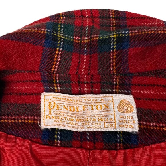 Vintage 60s Pendleton Wool Stewart Plaid Blazer Sz L Red Tartan Academia Preppy - Picture 4 of 13